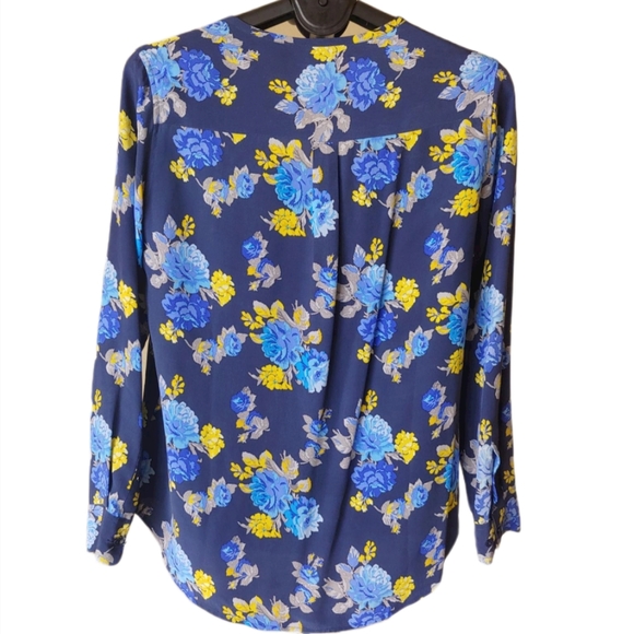 📺 Equipment Lynn floral blue top blouse - Picture 3 of 11